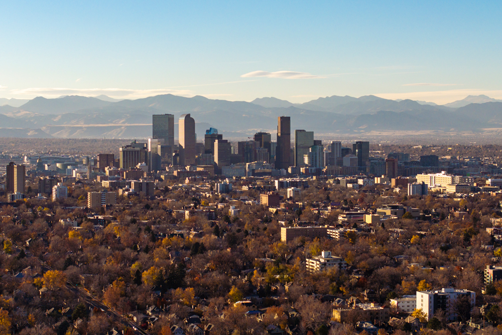 Aerial view of Denver